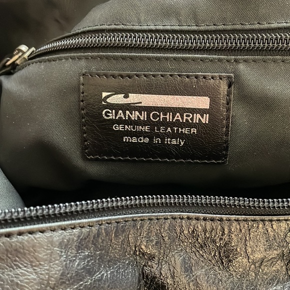Gianni Chiarini Black Leather Bag EUC Made in Italy - Picture 5 of 9
